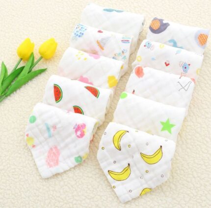 Crinkled Muslin Face Towel Pack of 5