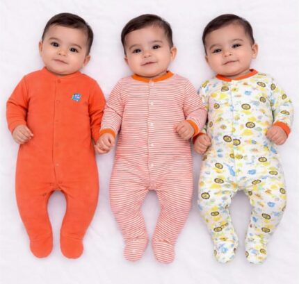 Sleeping Suit  Pack Of 3 (Size 6-9) / Full Romper
